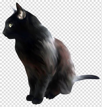 Black cat Bombay cat Domestic short-haired cat Kitten Watercolor painting, kitten transparent background PNG clipart