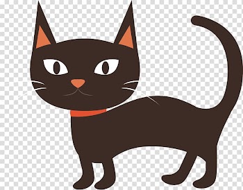 Black cat , Burmese cat Black cat Kitten Whiskers, Lovely cartoon black cat transparent background PNG clipart