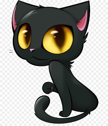 Black cat Cartoon Kitten Clip art - Witch Cat 