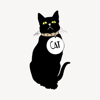 Black cat clipart, animal illustration. | Free Photo - rawpixel