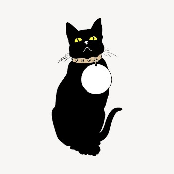 Black cat clipart, animal illustration. | Free Photo - rawpixel