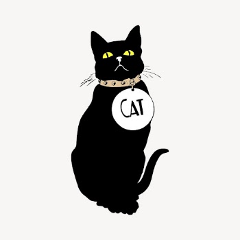 Black cat clipart, animal illustration | Free Vector - rawpixel