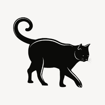 Black cat collage element, animal | Free PSD - rawpixel