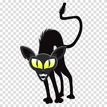 Black cat Halloween , cartoon halloween transparent background PNG clipart