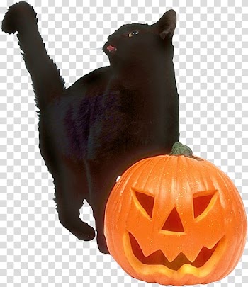 Black cat Halloween Jack-o'-lantern Trick-or-treating Wedding invitation, Halloween transparent background PNG clipart