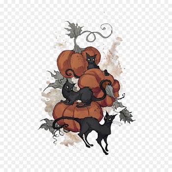 Black cat Halloween Kitten Witch - Halloween 
