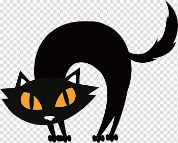 Black cat Halloween Scalable Graphics, Fried black cat transparent background PNG clipart