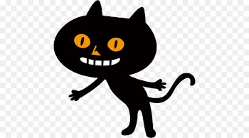 Black cat Halloween Whiskers Illustration -  