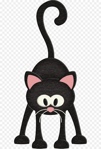 Black cat Halloween Witch Clip art - Cat 