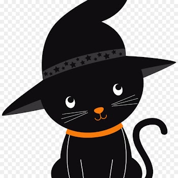 Black cat Kitten Clip art Halloween - cat 