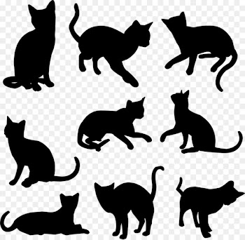 Black cat Kitten Felidae Silhouette - cat vector 