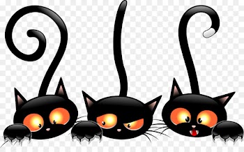 Black cat Kitten Halloween Clip art - cats 