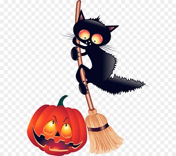 Black cat Kitten Halloween Clip art - Creative black cat 