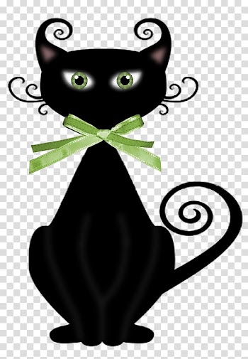 Black cat Kitten , Witch Cat transparent background PNG clipart