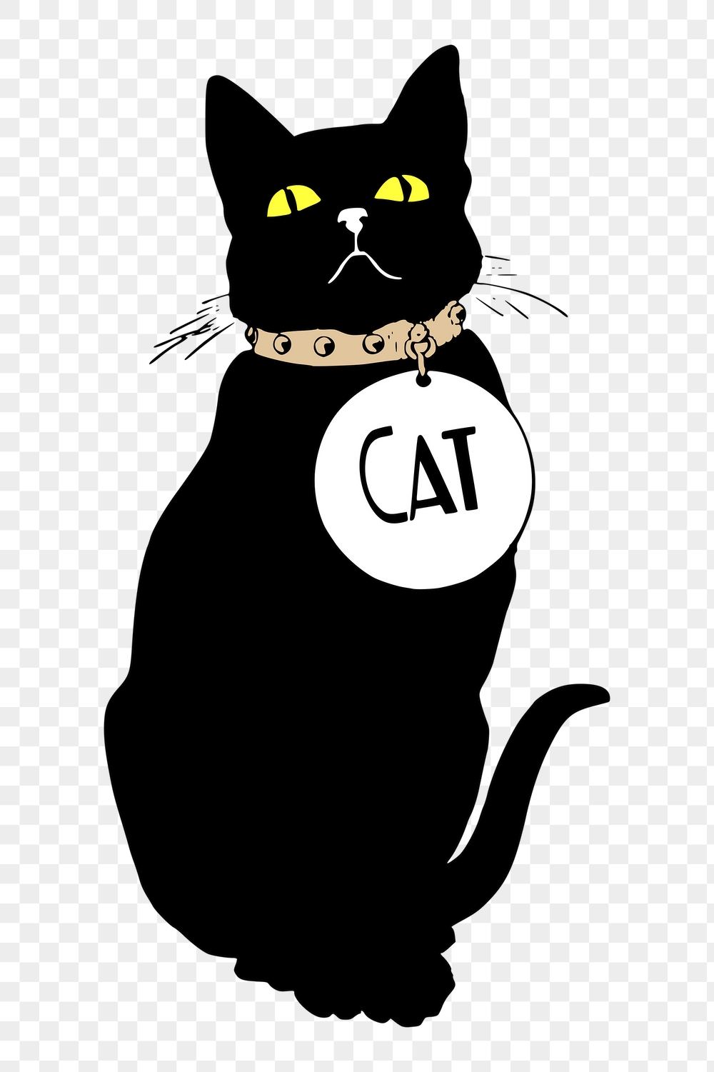 Black cat png sticker, animal | Free PNG - rawpixel