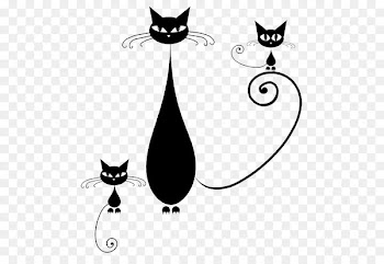 Black cat Silhouette Illustration Vector graphics - cat 