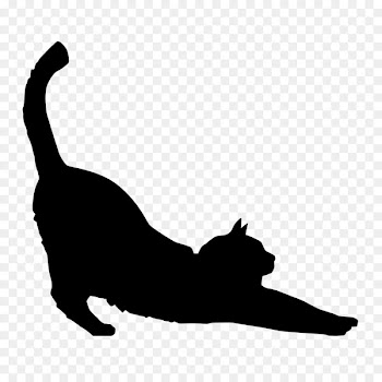 Black cat Silhouette Kitten Clip art - cat vector 