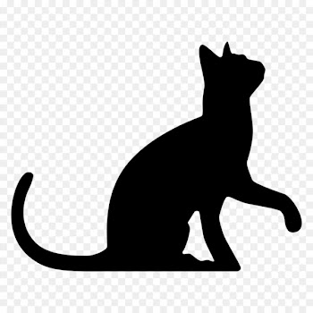 Black cat Silhouette Wedding cake topper Clip art - animal silhouettes 