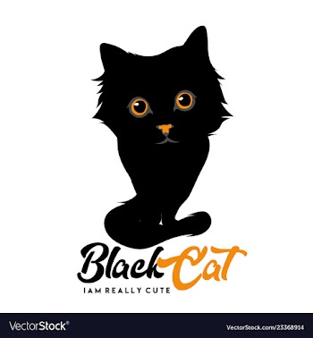Black cat vector image