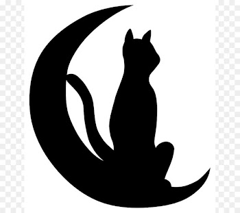 Black cat Whiskers Silhouette Drawing - Cat 