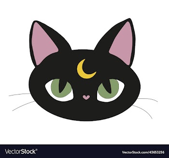 black cat witch cat halloween with moon