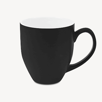 Black ceramic mug, collage element | Free PSD - rawpixel