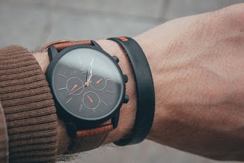 Black Chronograph Watch at 1:05