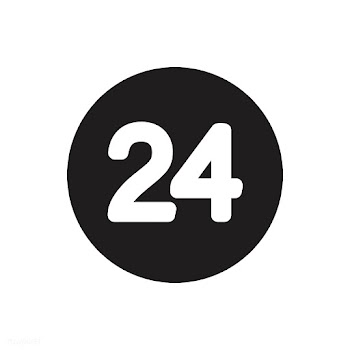 Black circle 24 icon isolated on background | Free stock vector - 457619