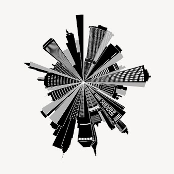 Black cityscape clipart, abstract illustration | Free PSD - rawpixel