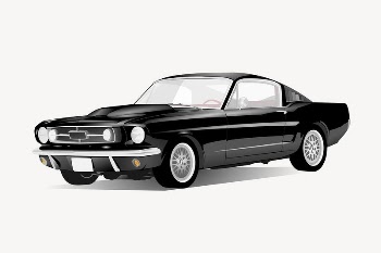 Black classic car clipart, vehicle | Free Vector - rawpixel