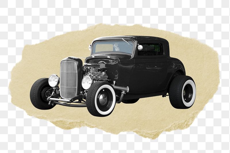 Black classic car png ripped | Free PNG - rawpixel