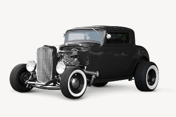 Black classic car sticker, vintage | Free PSD - rawpixel