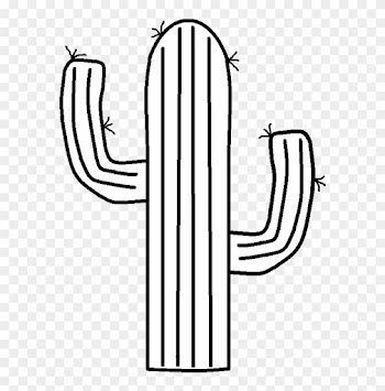 Black Clipart Cactus - Cactus Black And White