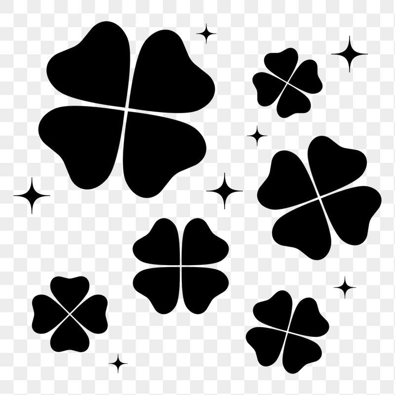 Black clover png leaves sticker, | Free PNG - rawpixel