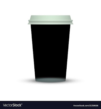 Black coffee cup template vector image