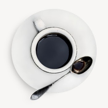 Black coffee sticker, hot beverage | Free PSD - rawpixel