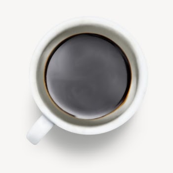 Black coffee sticker, hot beverage | Free PSD - rawpixel