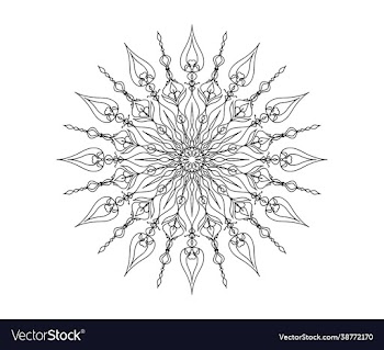 black color mandala ornament