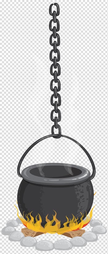 Black cooking pot illustration, Cauldron Halloween , Hanging Witch Cauldron transparent background PNG clipart