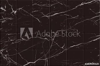 Black cracked marble floor tile texture