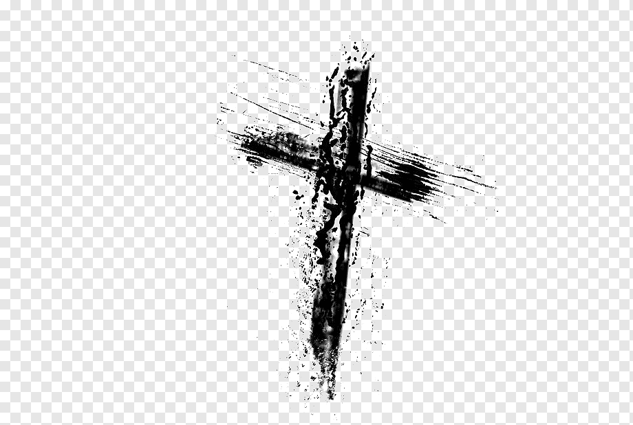 black cross illustration, Christian cross Tattoo Calvary Drawing, cross tattoo, watercolor Painting, christianity, monochrome png