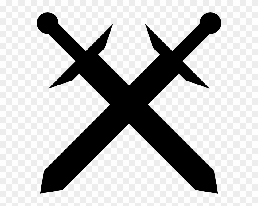 Black Crossed Swords Clip Art Vector Clip Art Online - Crossed Swords Black And White