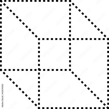 Black cube dotted outline icon