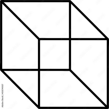 Black cube outline icon