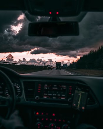 black cumulus clouds