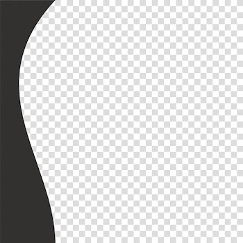 Black curved frame transparent background PNG clipart