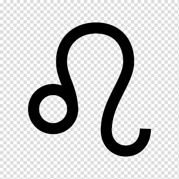 Black curved line logo, Leo Sign Icon, Leo Pic transparent background PNG clipart