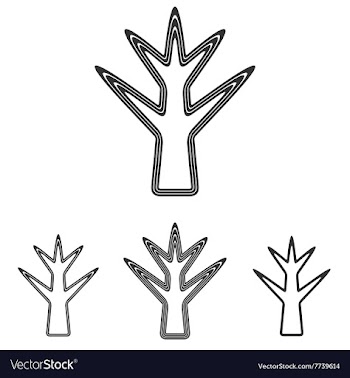 Black dead tree logo design set vector image
