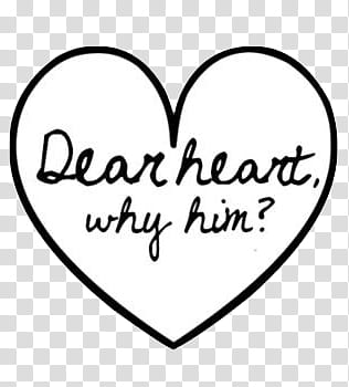 Black dear heart text transparent background PNG clipart