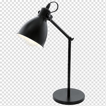 Black desk lamp, Table Lighting Lamp Edison screw, desk lamp transparent background PNG clipart